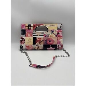 Depeche Mode New York Womens Clutch Shoulder Bag Love Print PVC Chain G1192A